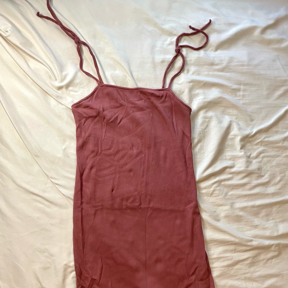 Mauve tie dress